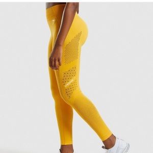 RARE Yellow Gymshark Flawless Knit Tight